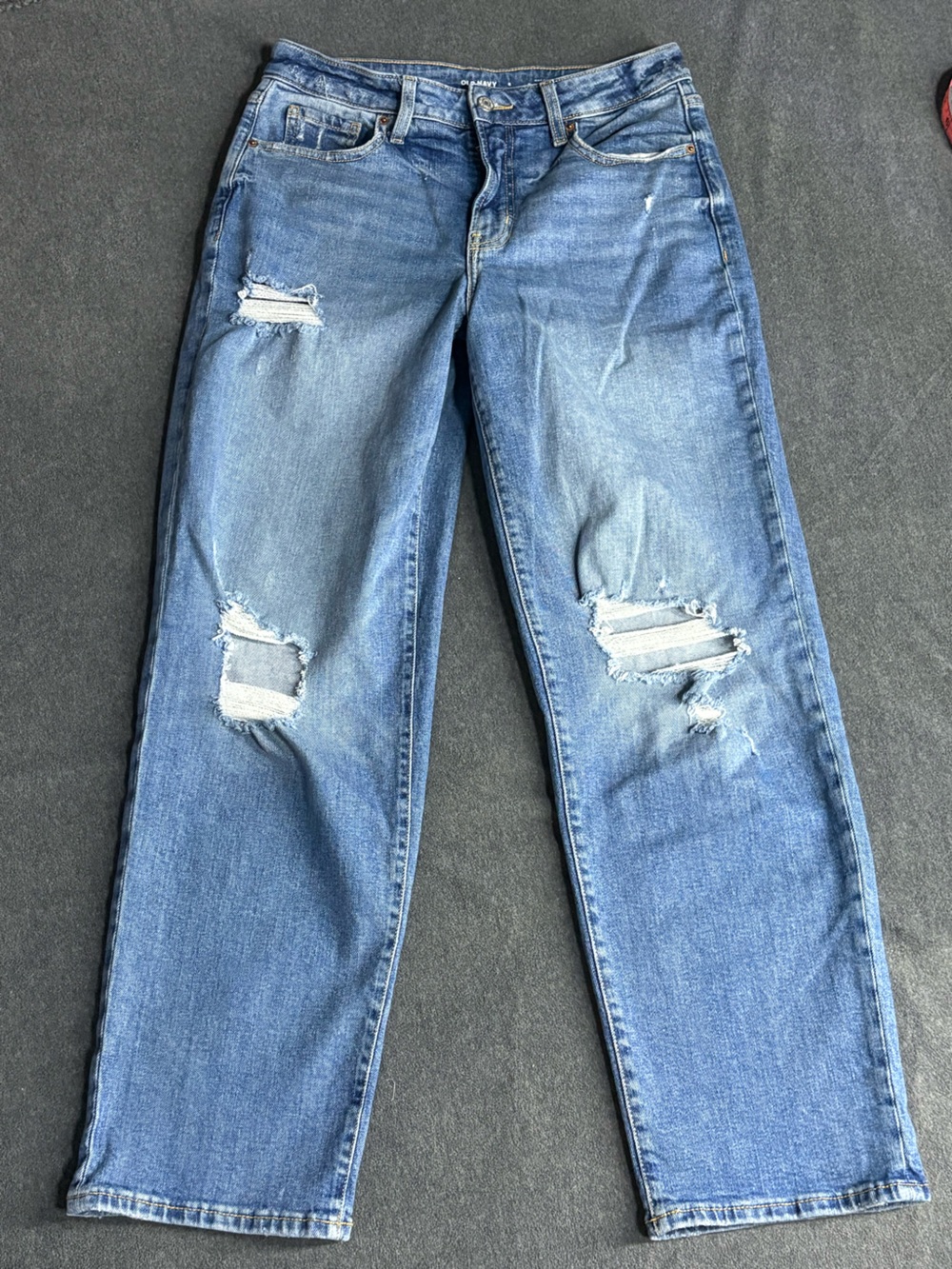 Old Navy Women’s Light Blue O.G. Loose Distressed Jeans Size 6